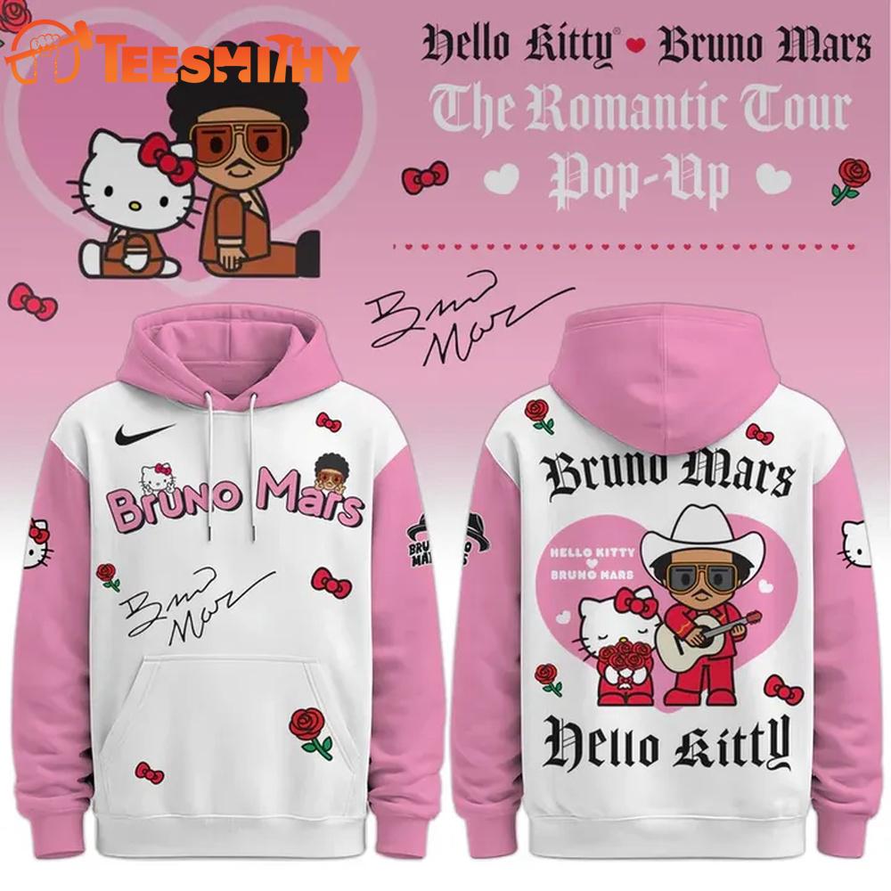 Bruno Mars x Hello Kitty The Romantic Tour Pink Uniform Hoodie
