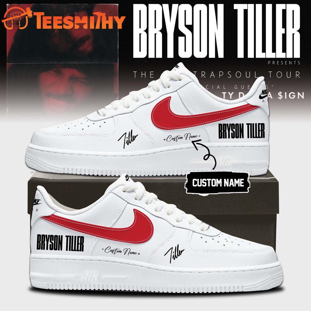 Bryson Tiller The Neo Trapsoul Tour Signature White Air Force 1 Shoes Sneaker