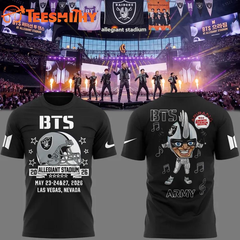 BTS x Las Vegas Raiders BTS World Tour Arirang 2026 T-Shirt