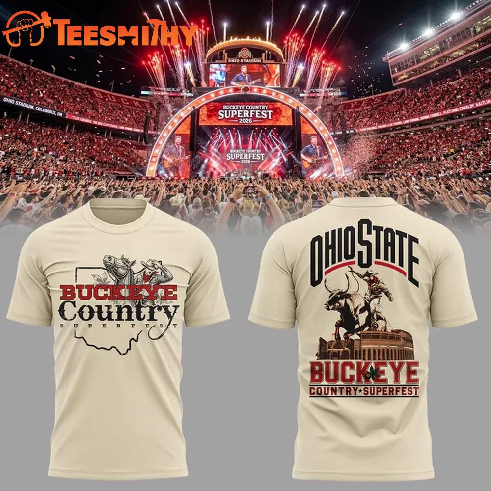 Buckeye Country Superfest x Ohio Stadium Ohio State Buckeyes Football 3D Shirt