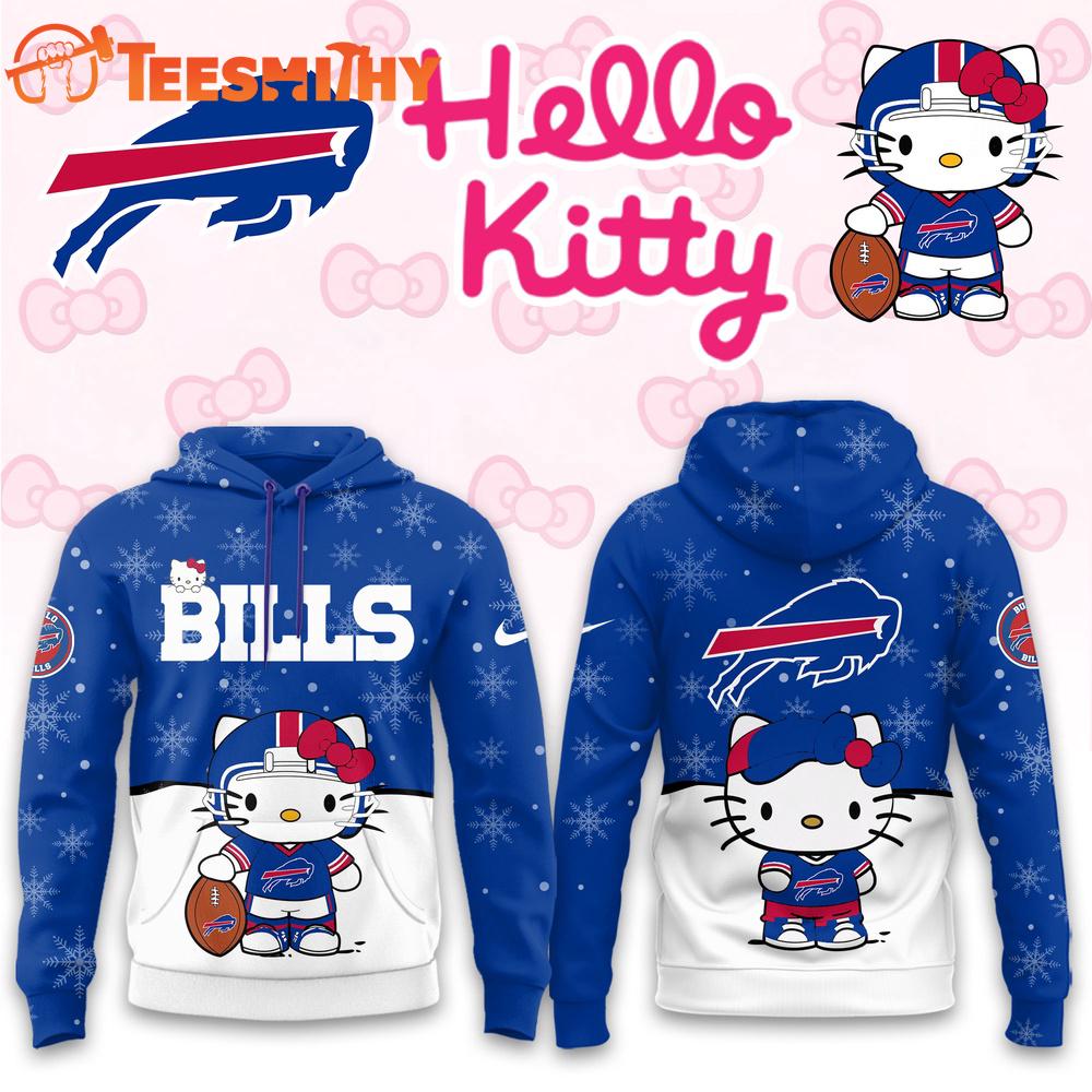 Buffalo Bills 2025 Football Christmas Hello Kitty Hoodie Shirt