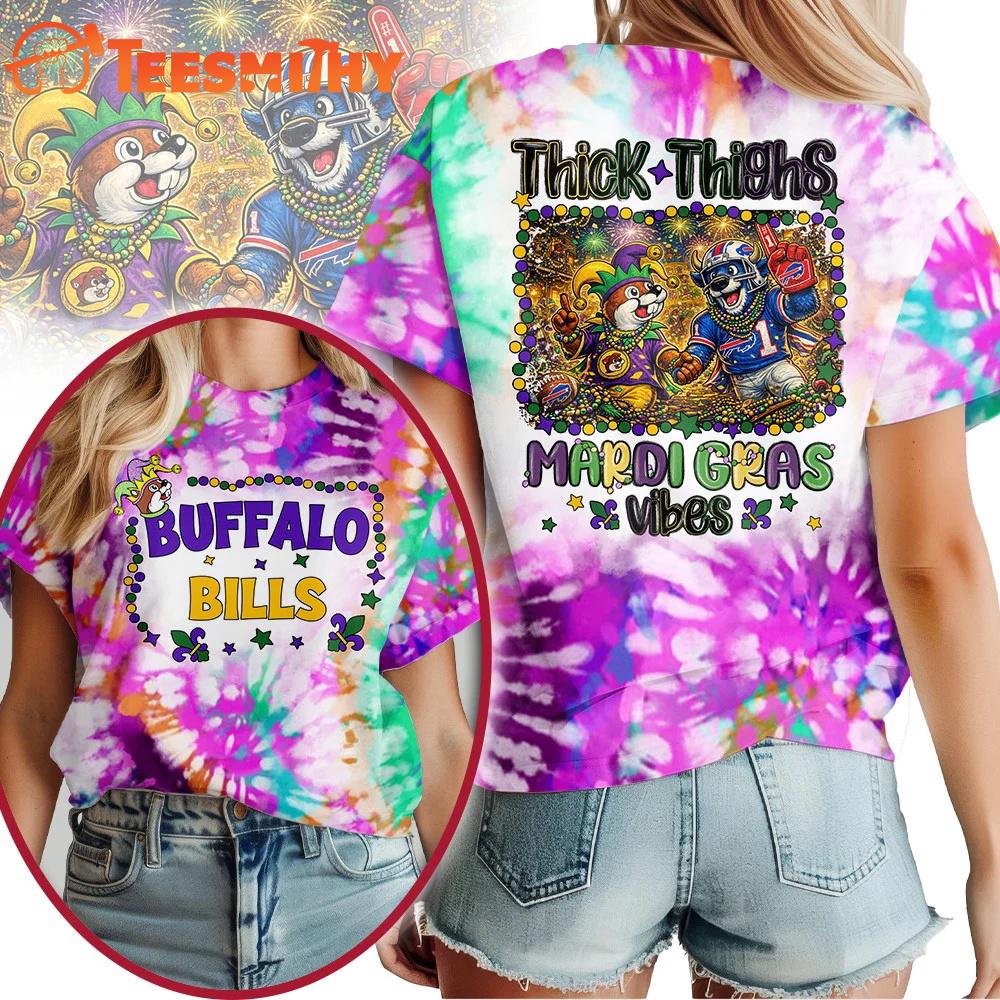 Buffalo Bills 2026 NFL Buc-ee's Mardi Gras Unisex 3D Shirt