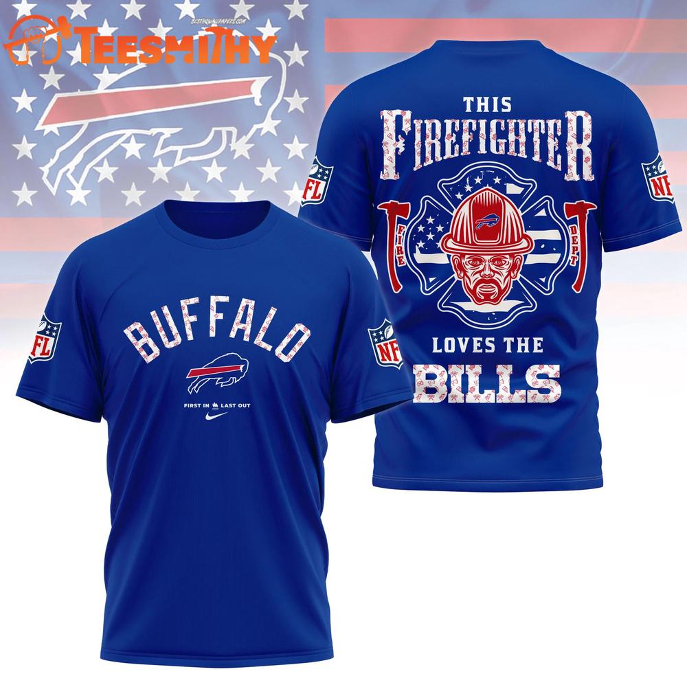 Buffalo Bills 2026 NFL Firefighter Tribute 3D Shirt