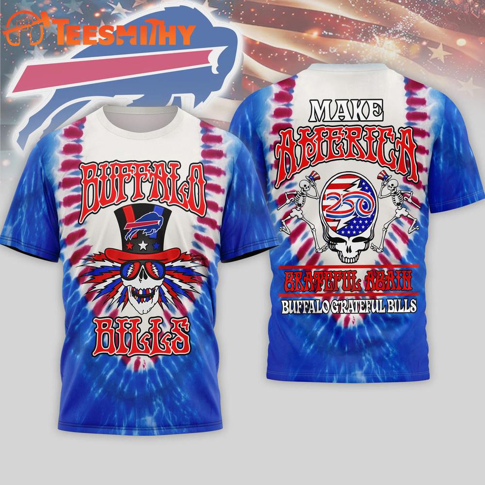 Buffalo Bills 2026 NFL Grateful Dead 250 Years Of America 3D T Shirt