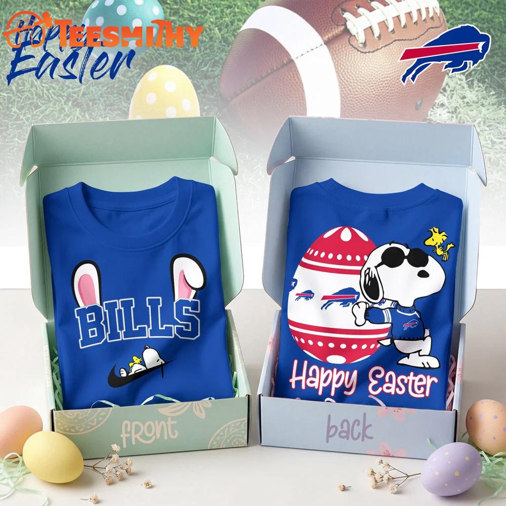 Buffalo Bills 2026 NFL Happy Snoopy Easter All Over Print Shirt