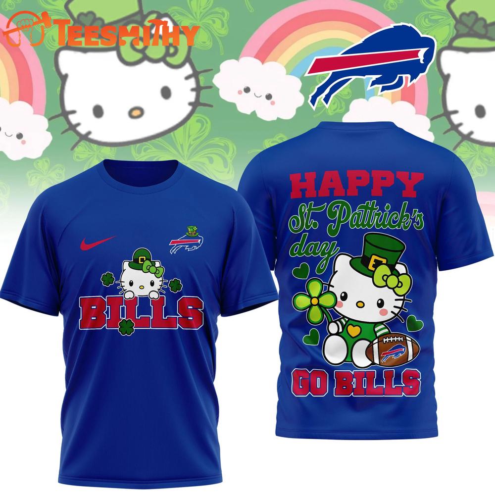 Buffalo Bills 2026 NFL Hello Kitty St. Pattrick's Day Special New 3D Shirt