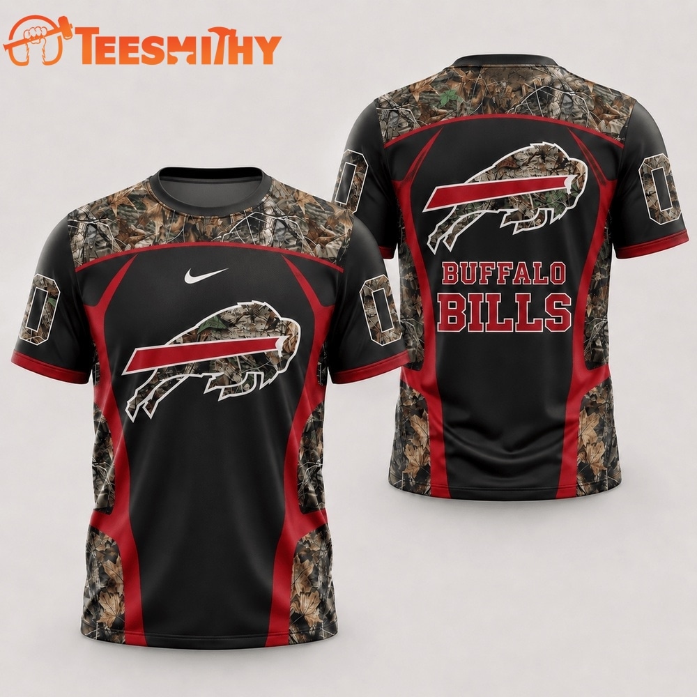 Buffalo Bills 2026 NFL Hunting Camo 3D Shirt