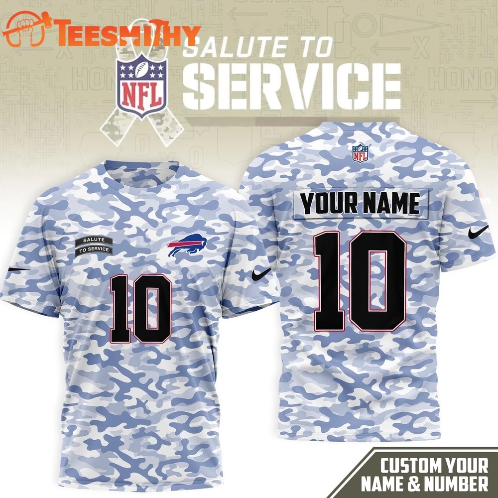 Buffalo Bills 2026 NFL Salute to Service Camo New Design 3D Shirt