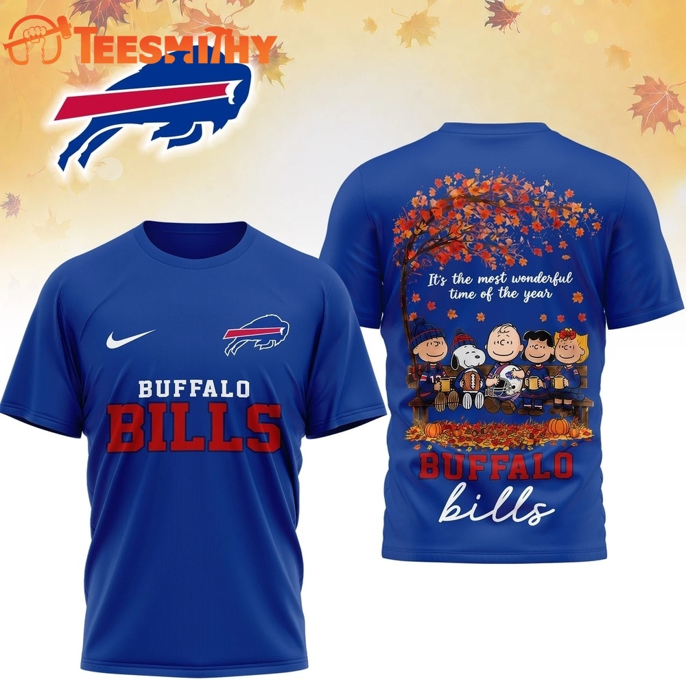Buffalo Bills 2026 NFL Snoopy Peanut It's the Most Wonderful Time of the Year 3D Shirt