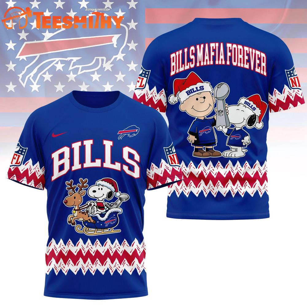 Buffalo Bills 2026 NFL Snoopy Super Bowl Holiday Limited 3D Shirt