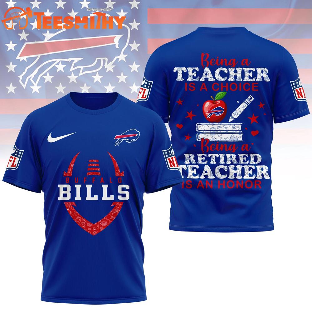 Buffalo Bills 2026 NFL Teacher Honor 3D T Shirt