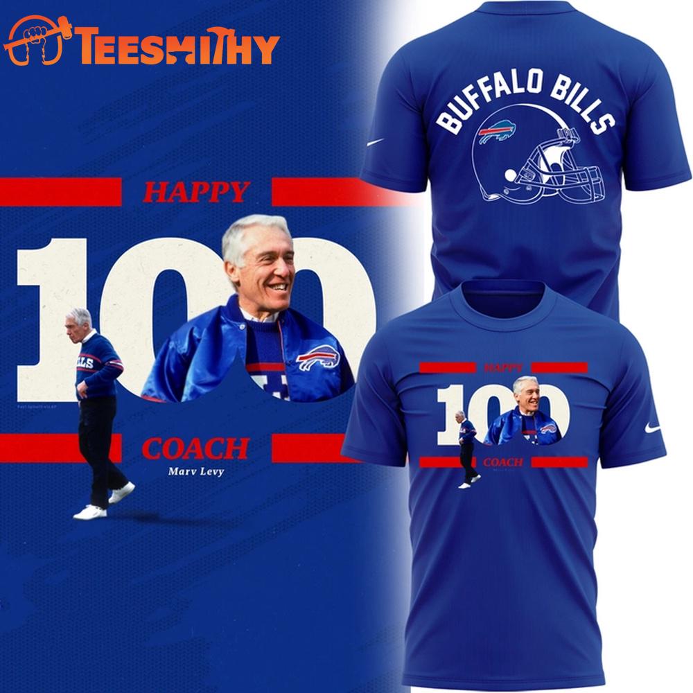 Buffalo Bills Marv Levy Is One Hundred 3D Shirt Buffalo Bills Marv Levy Is One Hundred 3D Shirt