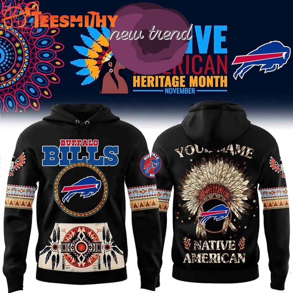Buffalo Bills Native American Heritage Month Custom Name Hoodie