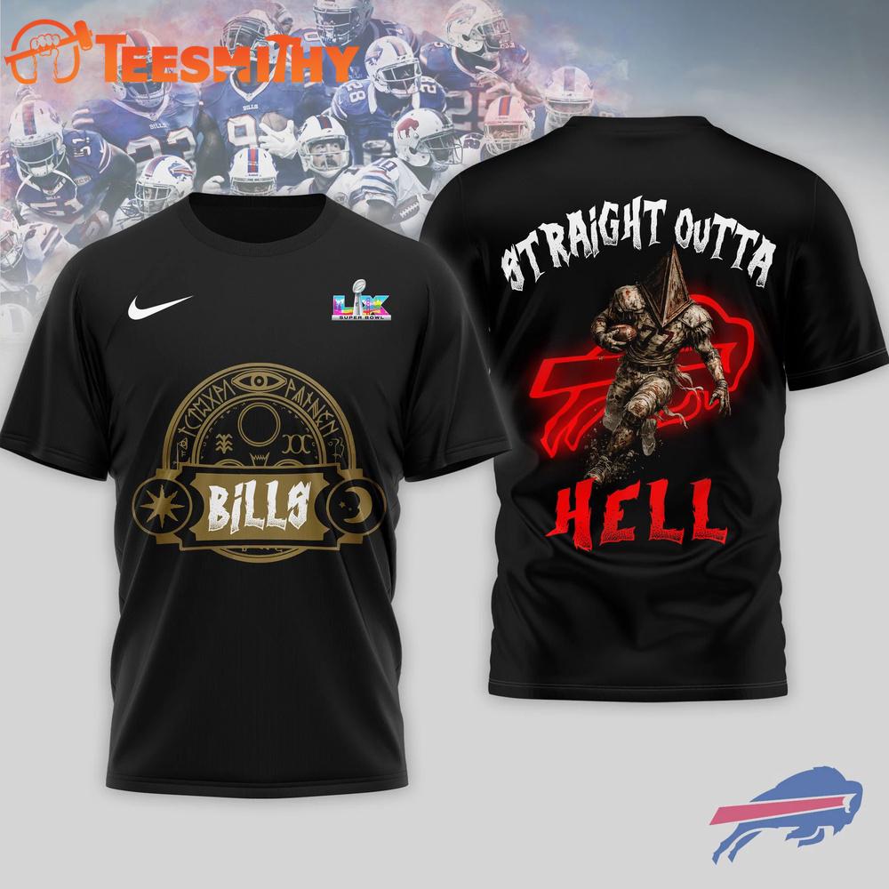 Buffalo Bills NFL 2026 Super Bowl x Silent Hill 3D Shirt