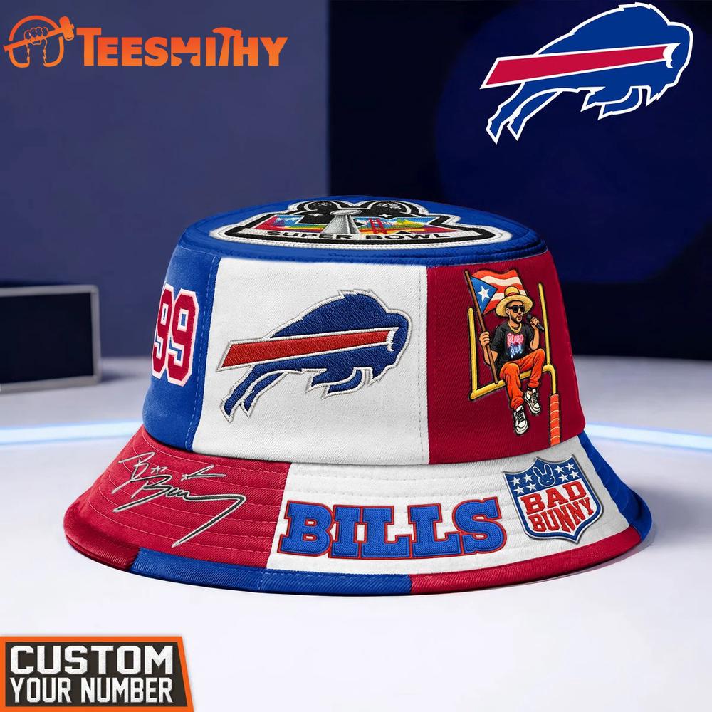 Buffalo Bills NFL Bad Bunny x Super Bowl 2026 Bucket Hat