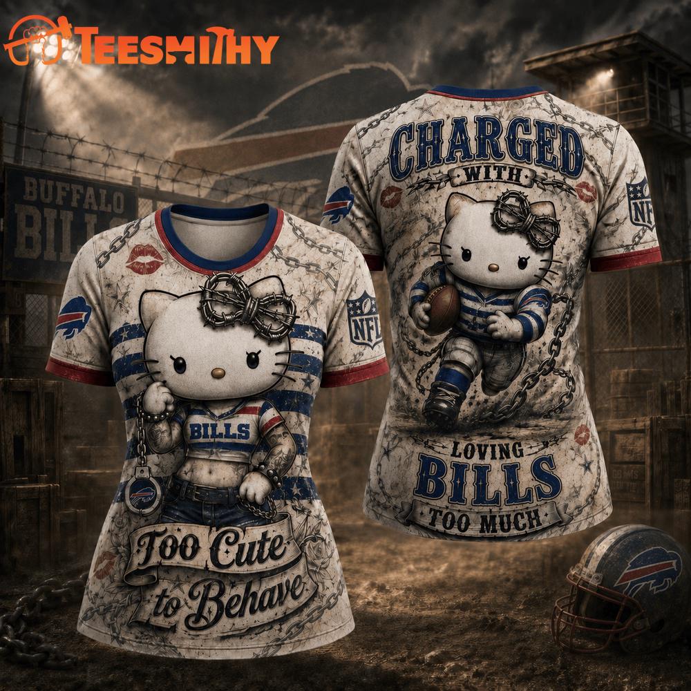 Buffalo Bills NFL Hello Kitty Rebellion Unisex 3D Shirt