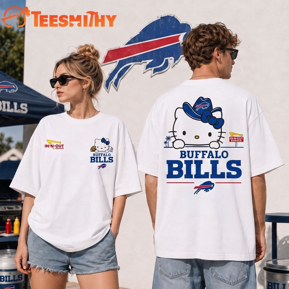 Buffalo Bills NFL Kitty Burger Game Day Unisex 3D Shirt