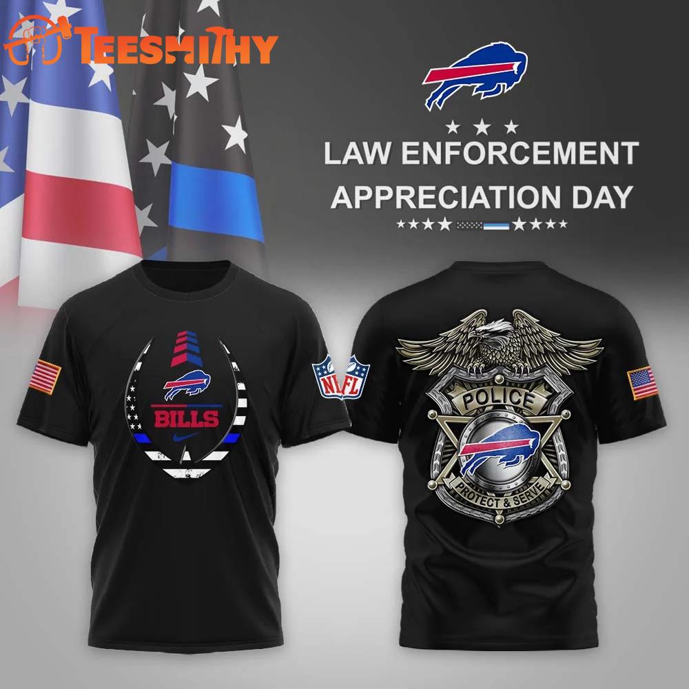 Buffalo Bills NFL Law Enforcement Appreciation Day Black T Shirt