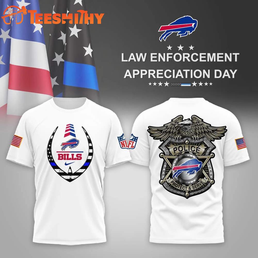 Buffalo Bills NFL Law Enforcement Appreciation Day White T Shirt