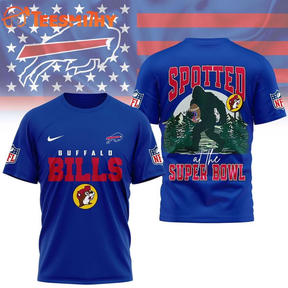 Buffalo Bills NFL Spotted at the Super Bowl 3D Shirt