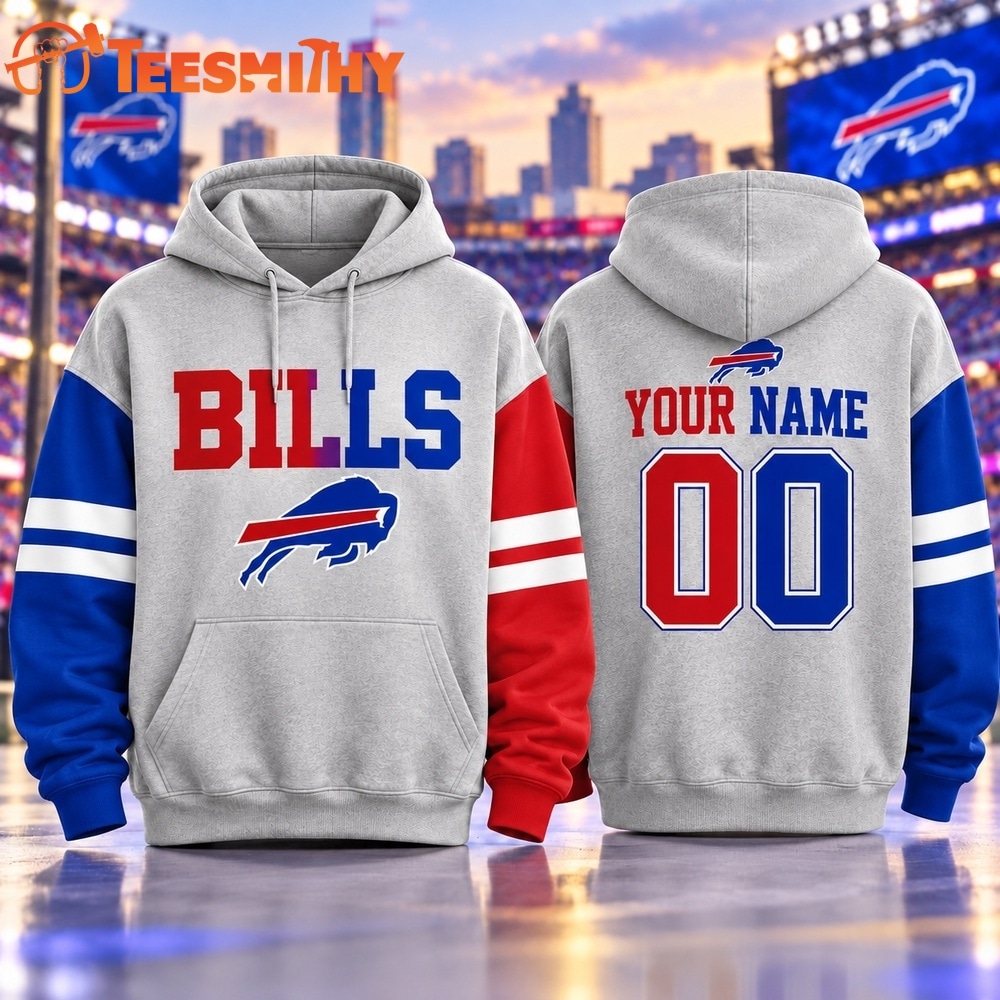 Buffalo Bills NFL Two Tone Colorblock Varsity Hoodie
