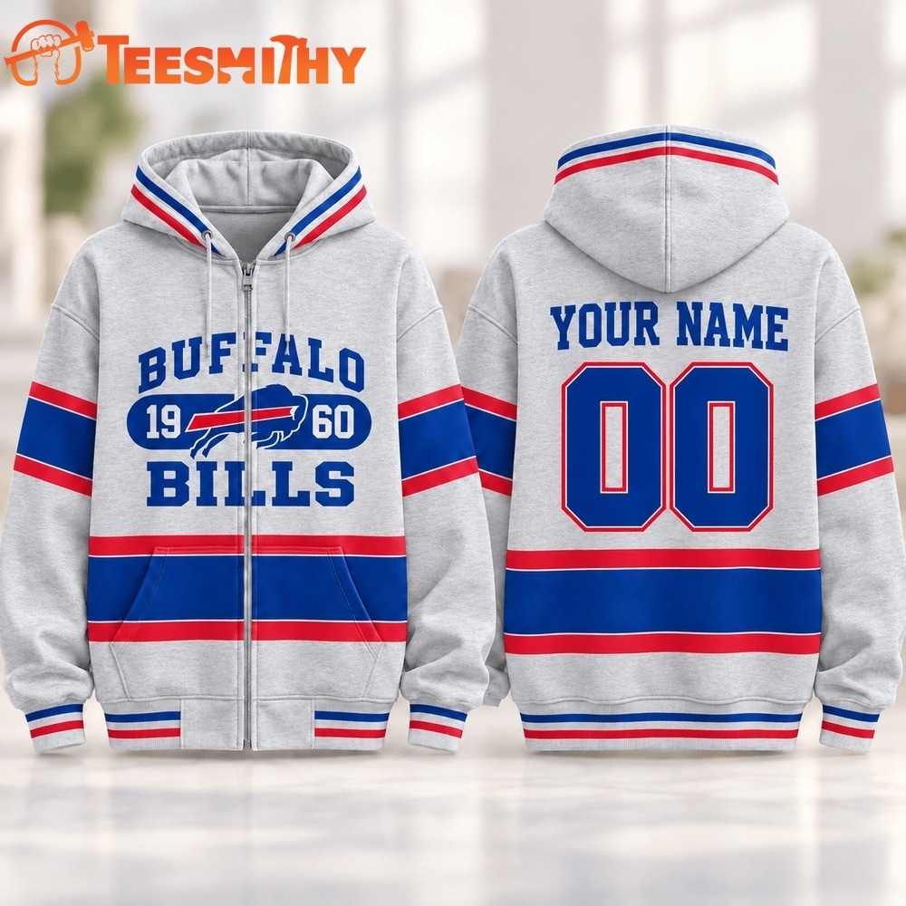 Buffalo Bills NFL Varsity Stripe Zip Hoodie