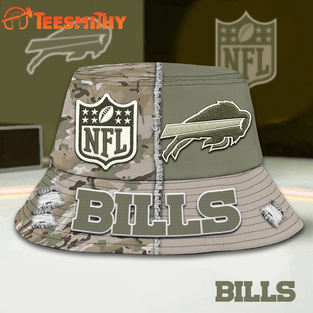 Buffalo Bills NFL Veterans US Army Bucket Hat