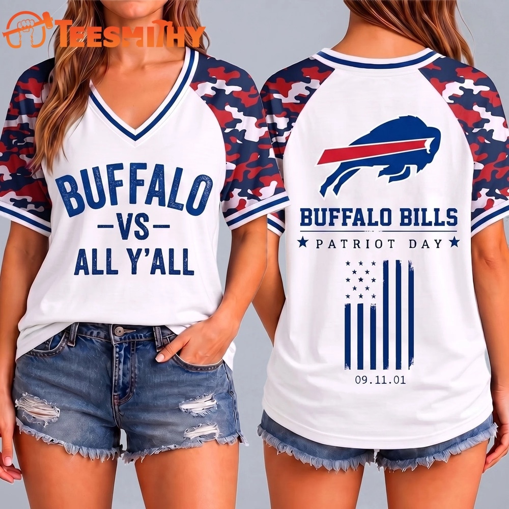 Buffalo Bills NFL vs All Y' All United We Stand V Neck T Shirt