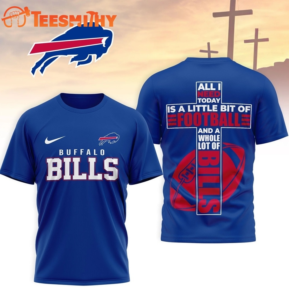 Buffalo Bills NFL Whole Lot of Football Christian Cross 3D Shirt