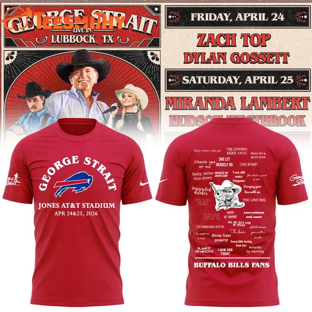 Buffalo Bills x George Strait Tour 2026 Red T Shirt