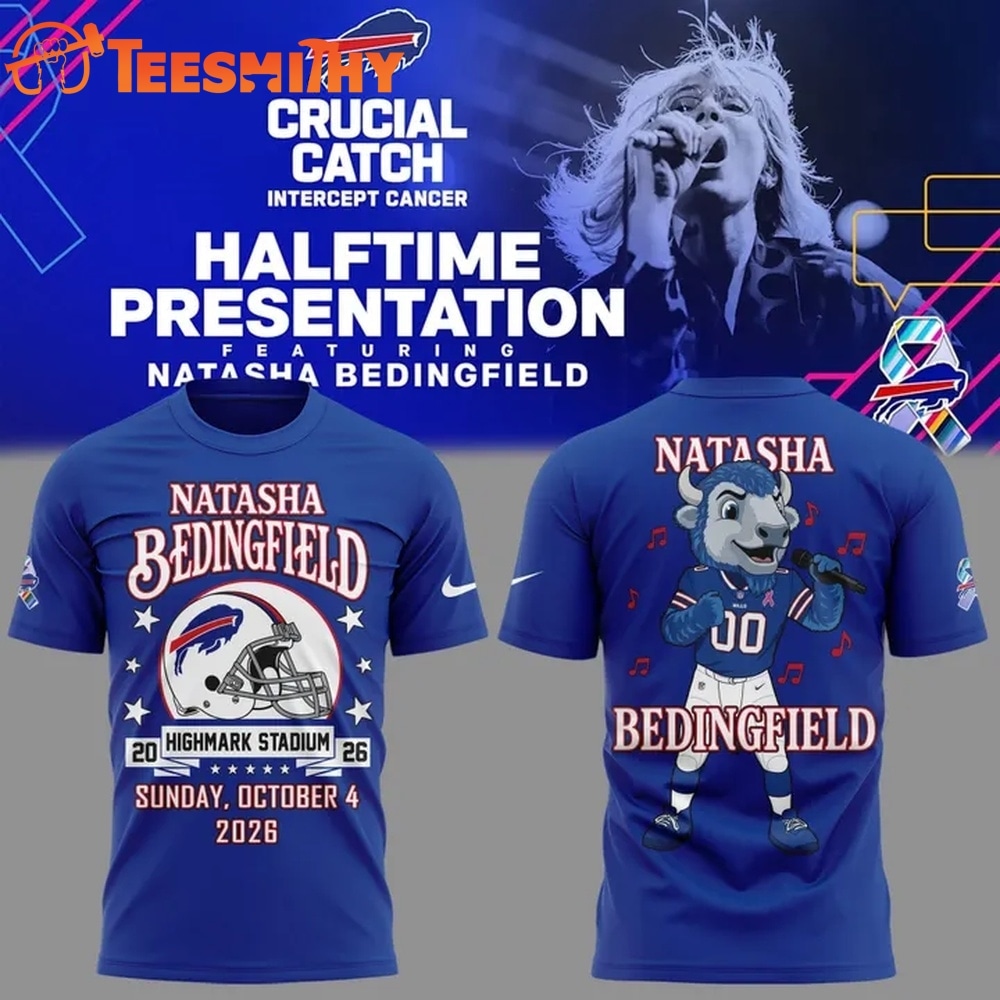 Buffalo Bills x Natasha Bedingfield Crucial Catch Intercept Cancer 2026 Blue Shirt