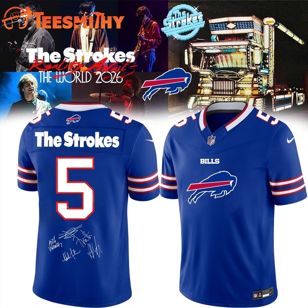 Buffalo Bills x The Strokes Reality Awaits World Tour 2026 Limited Edition Signature Football Jersey