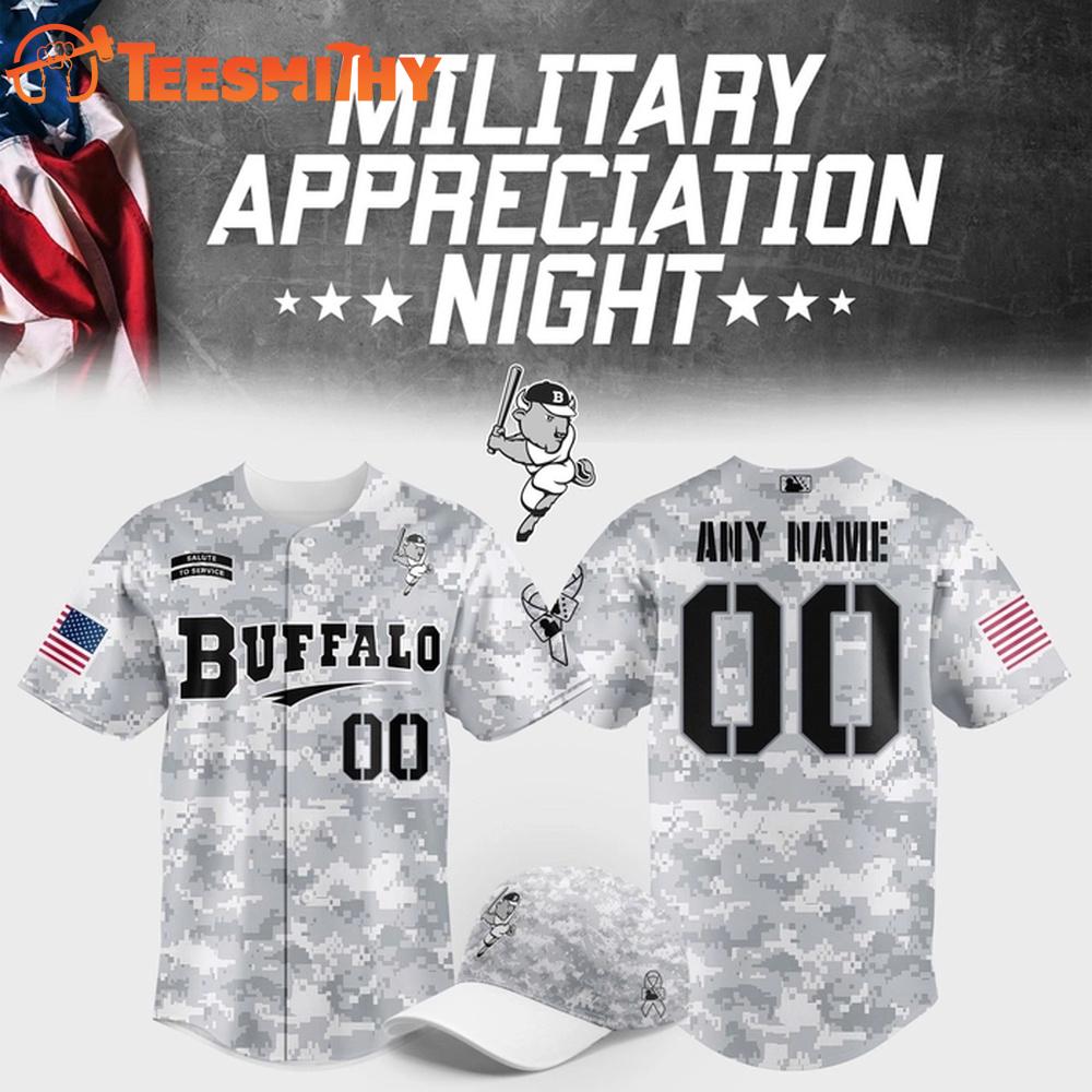 Buffalo Bisons Military Appreciation Night 2025 Baseball Jersey