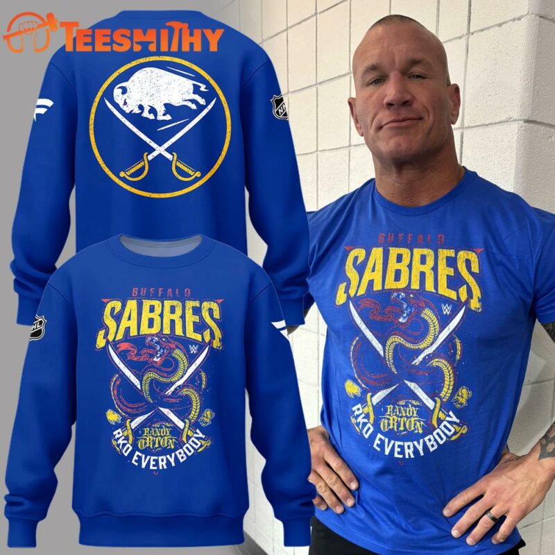 Image showcasing Buffalo Sabres x Cody Rhodes 2026 Limited Edition Sweatshirt - Teesmithy