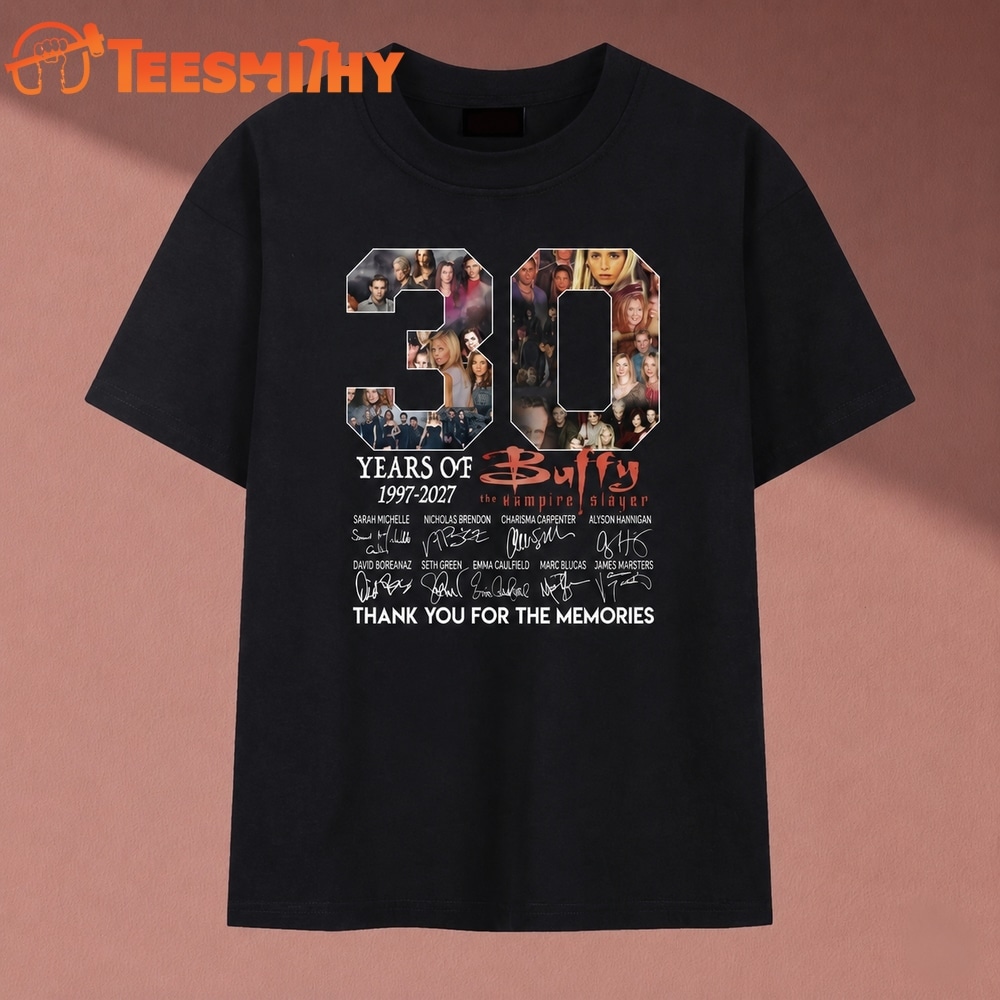 Buffy The Vampire Slayer 30th Anniversary 1997 2027 Cast Signatures T Shirt
