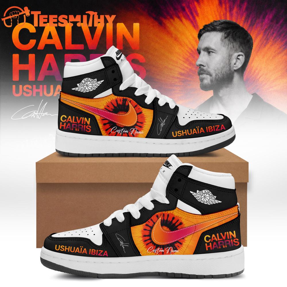 Calvin Harris Ushuaia Ibiza 2026 Signature Black Air Jordan 1 Shoes