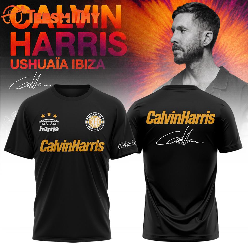 Calvin Harris Ushuaia Ibiza 2026 Signature Black T Shirt