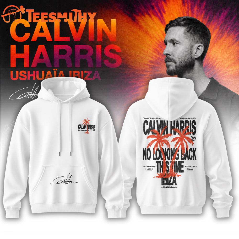 Calvin Harris Ushuaia Ibiza 2026 Signature Limited Edition White Hoodie