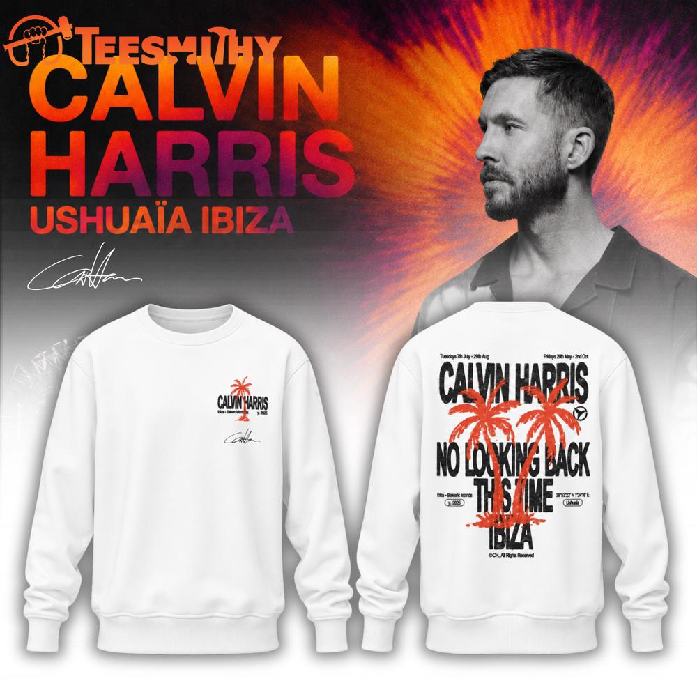 Calvin Harris Ushuaia Ibiza 2026 Signature Limited Edition White Sweatshirt
