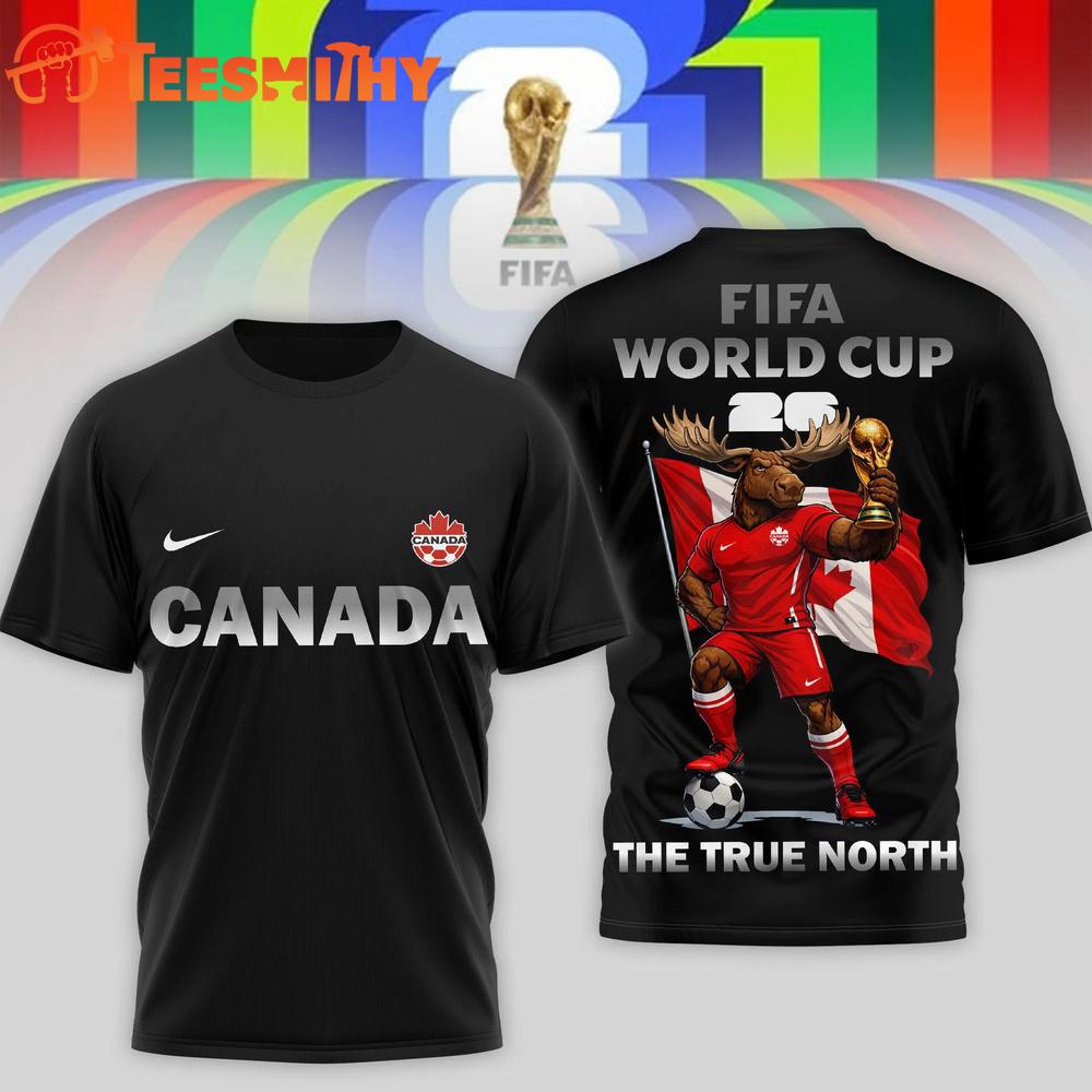 Canada Fifa World Cup 2026 Mascot Limited Black 3D Shirt