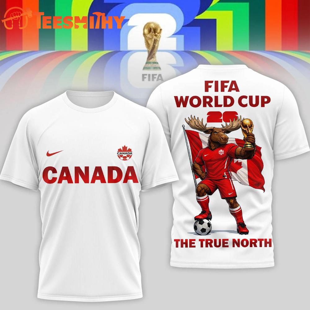 Canada Fifa World Cup 2026 Mascot Limited White 3D Shirt