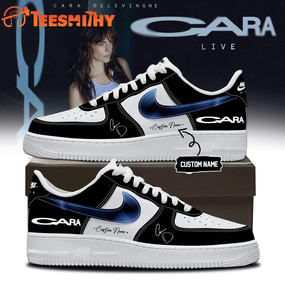 Cara Delevingne Live Tour 2026 Signature Black Air Force 1 Sneaker Shoes