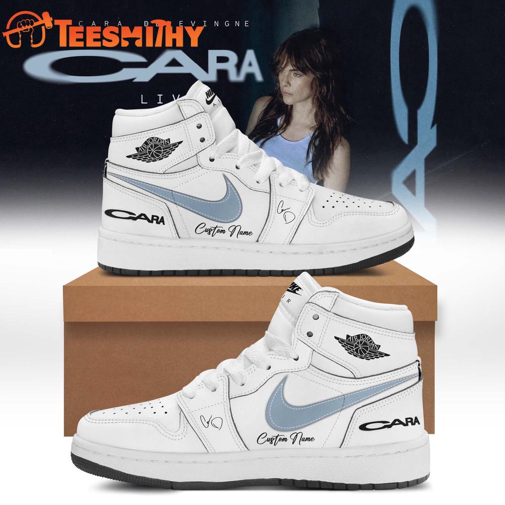 Cara Delevingne Live Tour 2026 Signature White Air Jordan 1 Hightop Shoes
