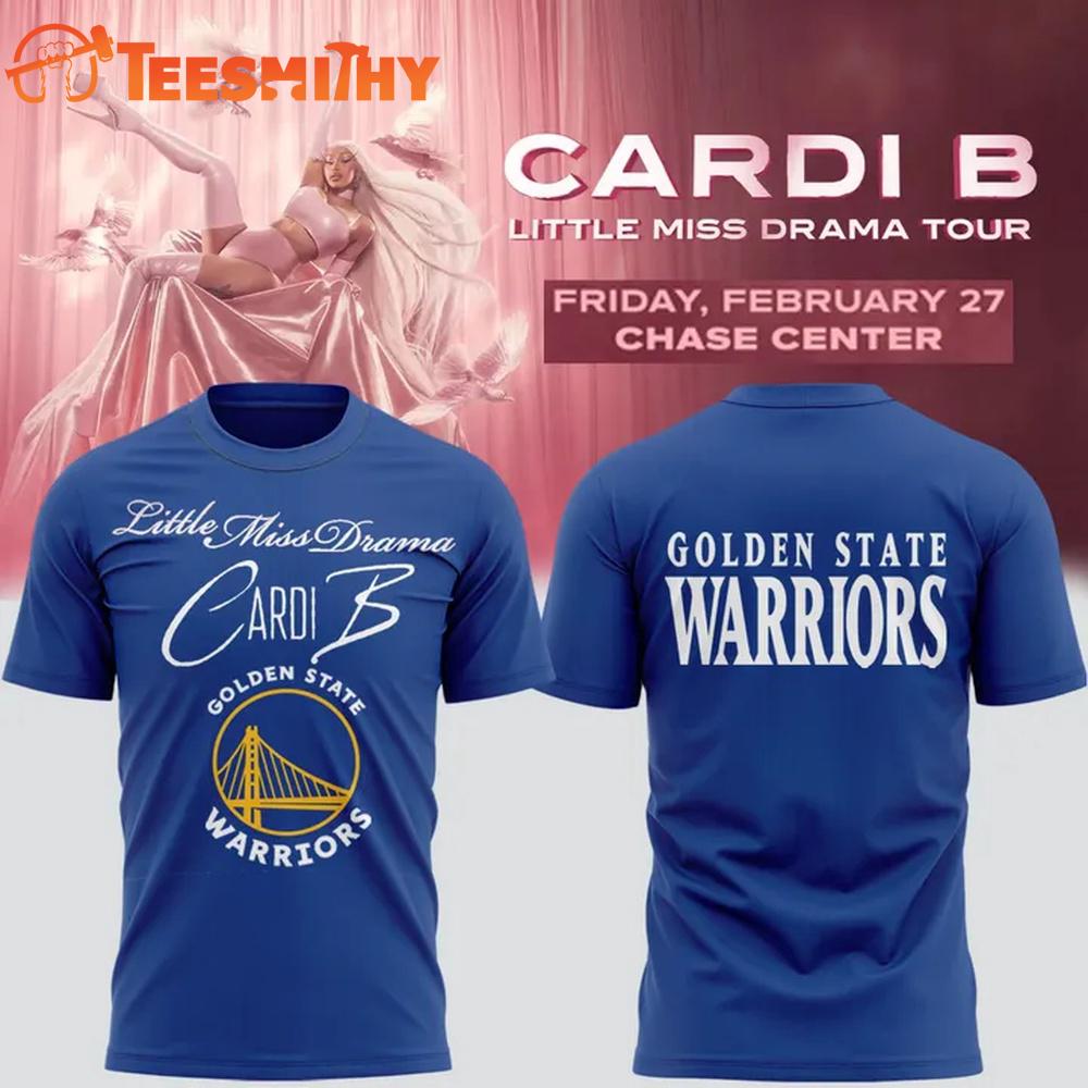 Cardi B x Golden State Warriors Little Miss Dramma Tour T Shirt