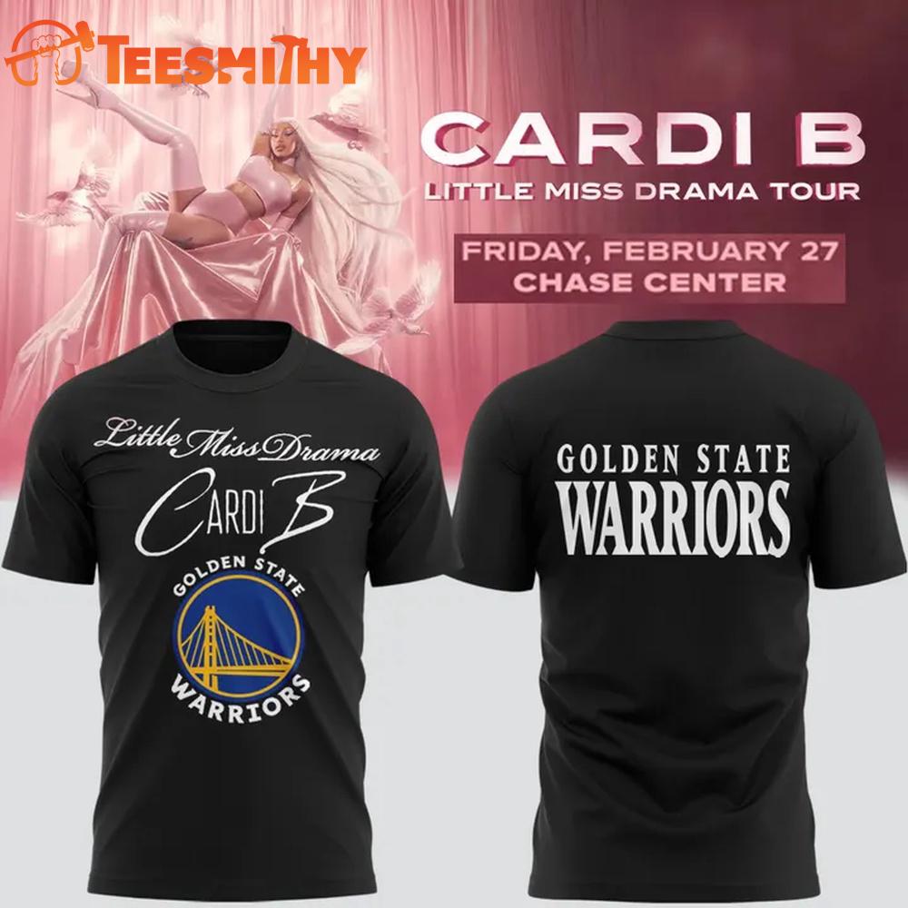 Cardi B x Golden State Warriors Little Miss Dramma Tour T Shirt