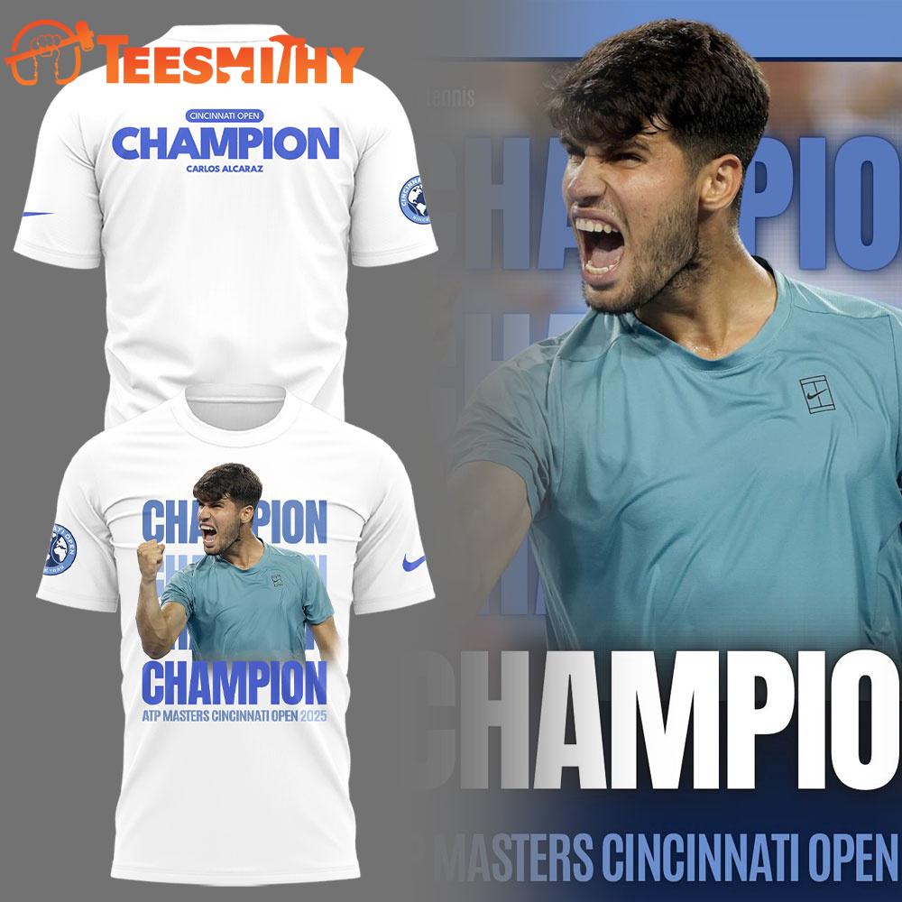 Carlos Alcaraz Tennis Champion Cincinnati Open 2025 Graphic 3D Shirt