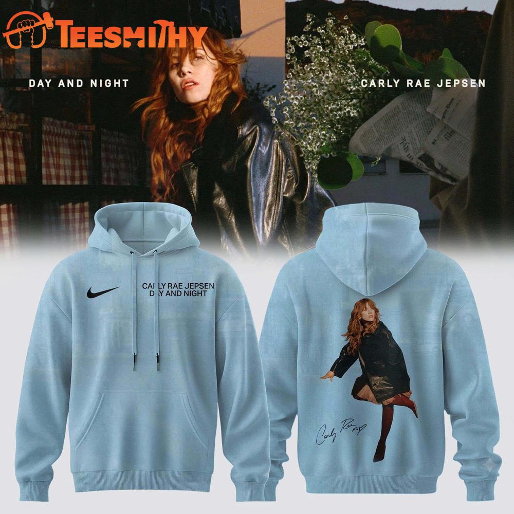 Carly Rae Jepsen Album Day and Night 2026 Blue Hoodie