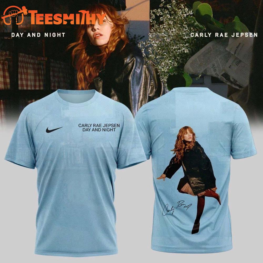 Carly Rae Jepsen Album Day and Night 2026 Blue T Shirt