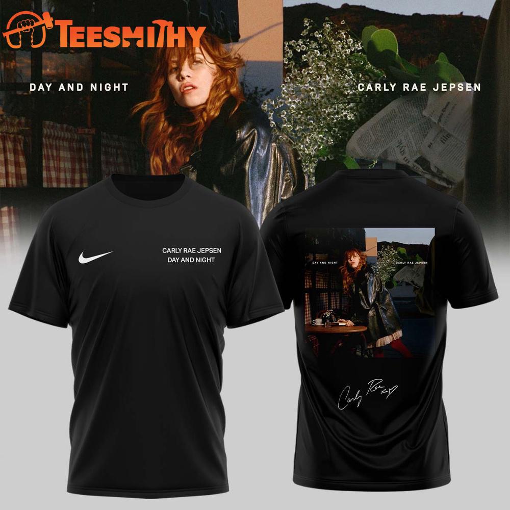 Carly Rae Jepsen Album Day and Night Limited Edition Signature Black T Shirt