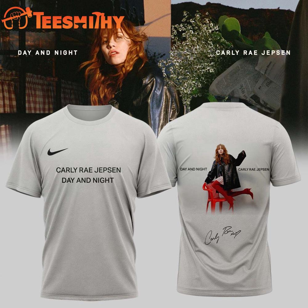 Carly Rae Jepsen Album Day and Night Limited Edition Signature White T Shirt
